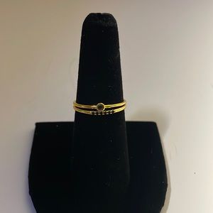 Set of New Gold over Sterling Silver rings Size 6.5